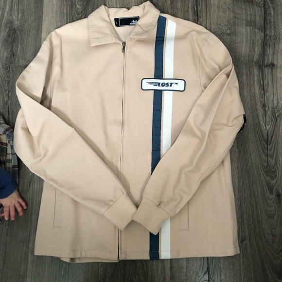 Lost Tan Jacket with Blue and White Stripe - Picture 2 of 3